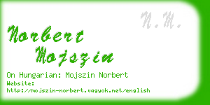 norbert mojszin business card